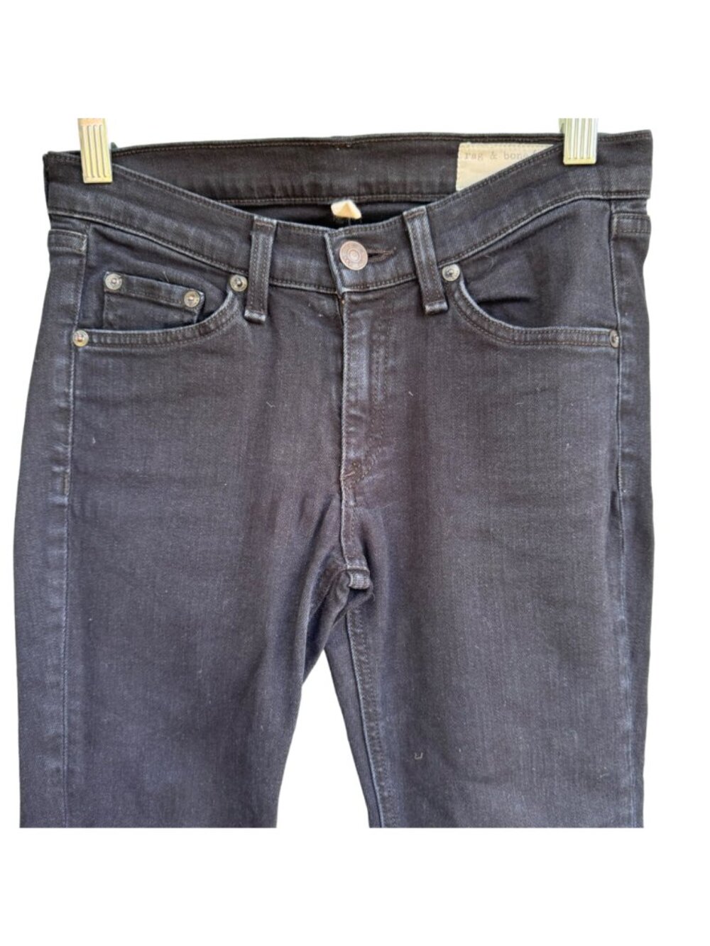 Rag & Bone Women's Coal Skinny Jeans Size 26 Button Fly Cotton Denim Designer - Picture 11 of 15